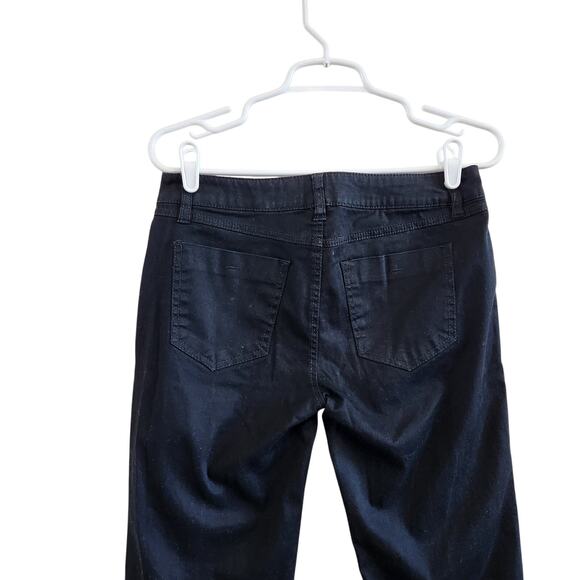 Brina & Em Low Rise Glitter Sparkly Tapered Leg Jeans Denim Navy Blue Size 4 - Picture 6 of 9